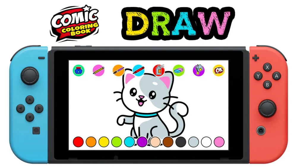 Nintendo Comic Coloring Book: DRAW Nintendo Switch Oyun